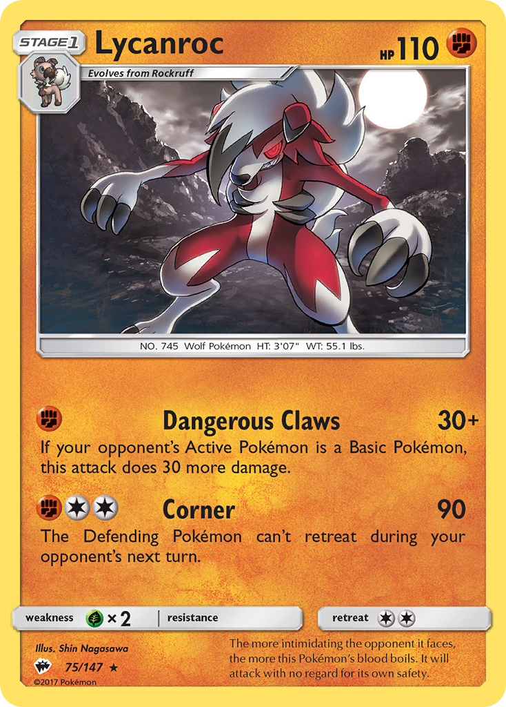 Lycanroc (75/147) [Sun & Moon: Burning Shadows] | Sanctuary Gaming