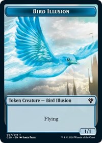 Bird Illusion // Beast (011) Double-sided Token [Commander 2020 Tokens] | Sanctuary Gaming