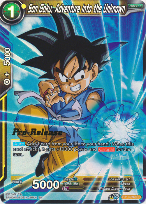 Son Goku, Adventure into the Unknown (BT10-099) [Rise of the Unison Warrior Prerelease Promos] | Sanctuary Gaming