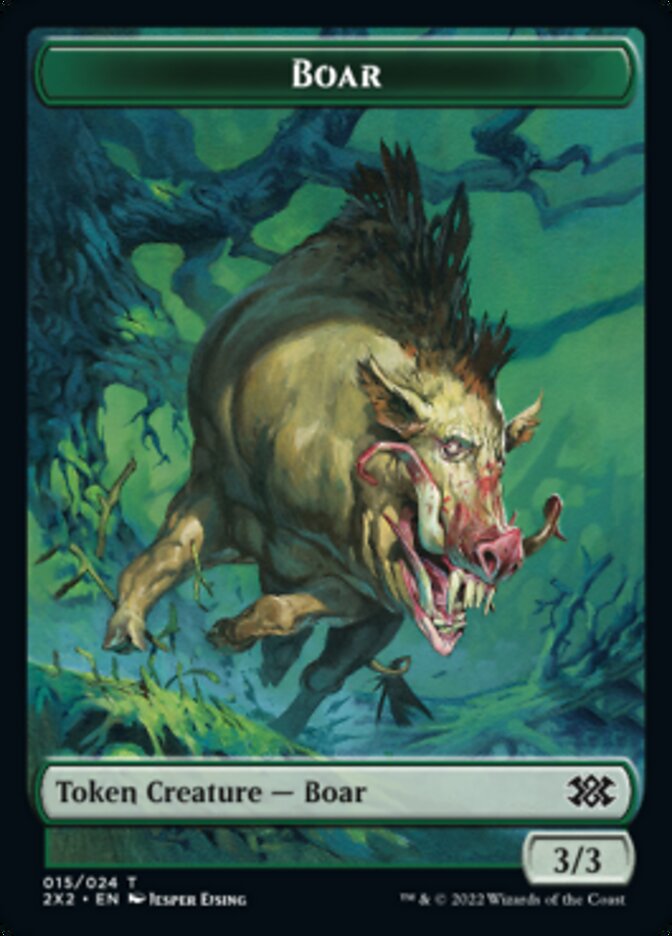 Boar // Soldier Double-sided Token [Double Masters 2022 Tokens] | Sanctuary Gaming