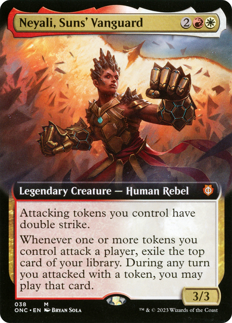 Neyali, Suns' Vanguard (Extended Art) [Phyrexia: All Will Be One Commander] | Sanctuary Gaming