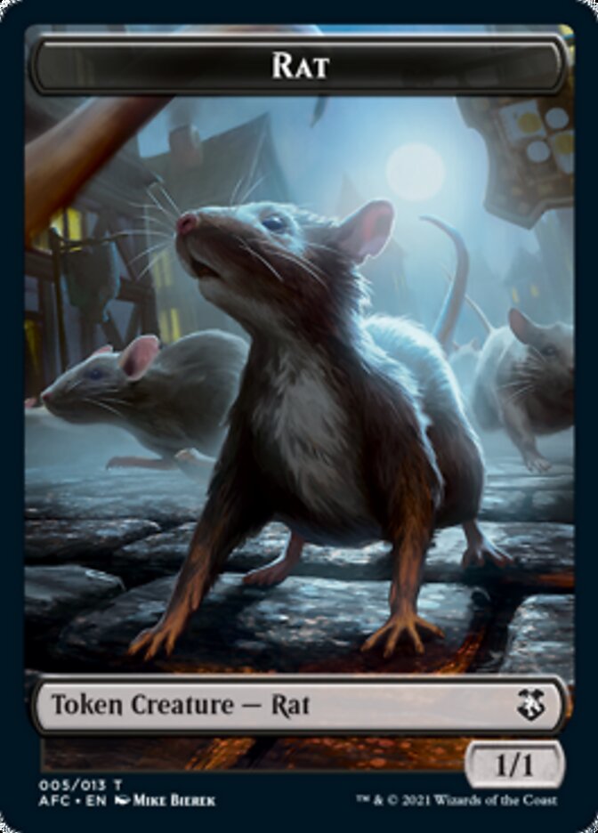 Rat // Zombie Double-sided Token [Dungeons & Dragons: Adventures in the Forgotten Realms Commander Tokens] | Sanctuary Gaming