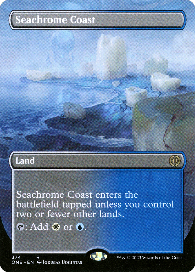 Seachrome Coast (Borderless Alternate Art) [Phyrexia: All Will Be One] | Sanctuary Gaming