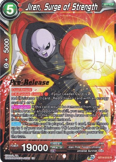 Jiren, Surge of Strength (BT14-015) [Cross Spirits Prerelease Promos] | Sanctuary Gaming