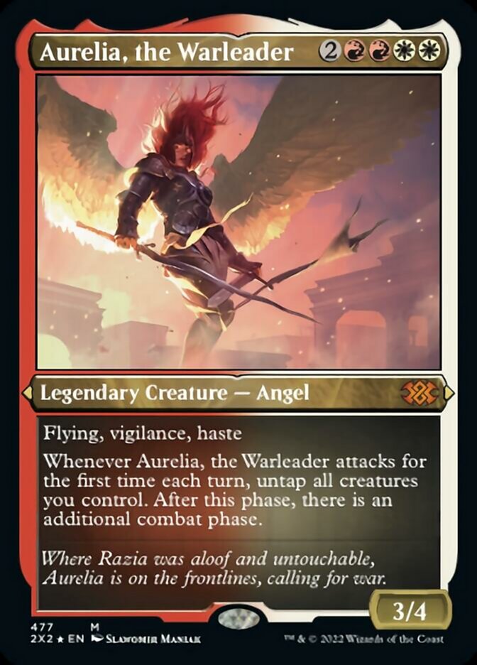 Aurelia, the Warleader (Foil Etched) [Double Masters 2022] | Sanctuary Gaming