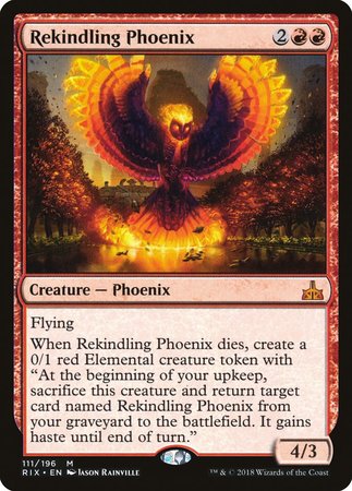 Rekindling Phoenix [Rivals of Ixalan] | Sanctuary Gaming