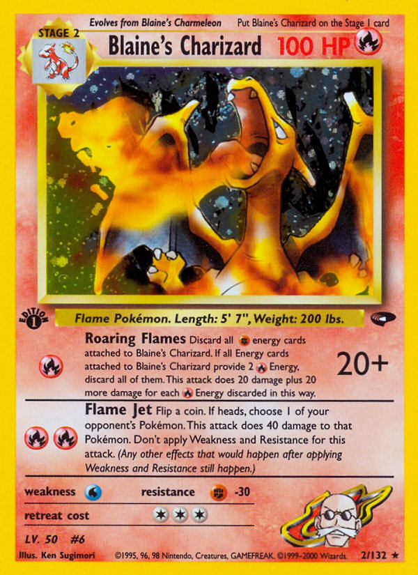 Blaine's Charizard (2/132) [Gym Challenge 1st Edition] | Sanctuary Gaming