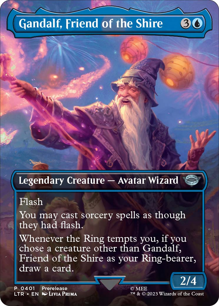 Gandalf, Friend of the Shire (Borderless Alternate Art) [The Lord of the Rings: Tales of Middle-Earth] | Sanctuary Gaming