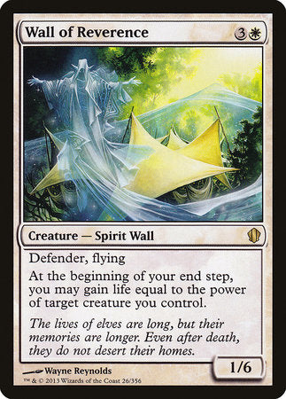 Wall of Reverence [Commander 2013] | Sanctuary Gaming