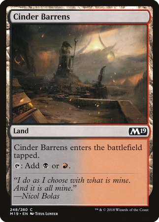 Cinder Barrens [Core Set 2019] | Sanctuary Gaming