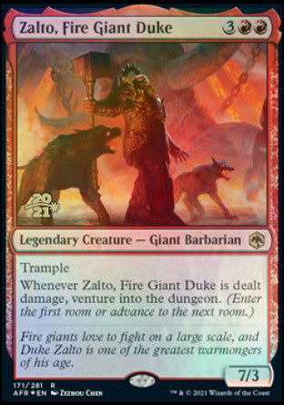 Zalto, Fire Giant Duke [Dungeons & Dragons: Adventures in the Forgotten Realms Prerelease Promos] | Sanctuary Gaming