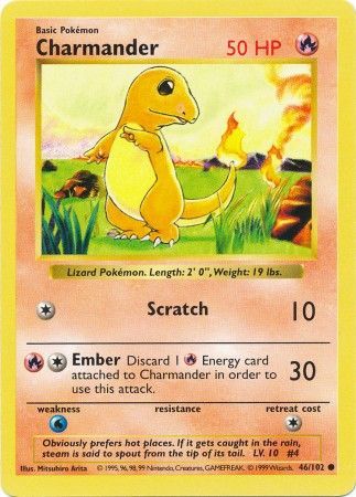 Charmander (46/102) [Base Set Shadowless Unlimited] | Sanctuary Gaming