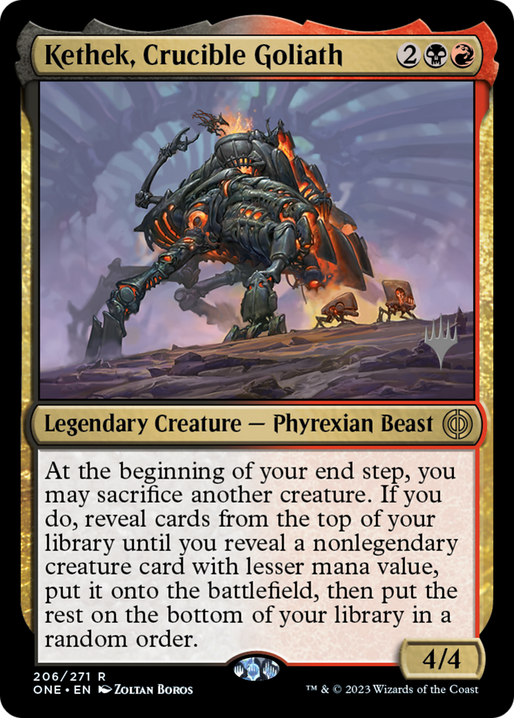 Kethek, Crucible Goliath (Promo Pack) [Phyrexia: All Will Be One Promos] | Sanctuary Gaming