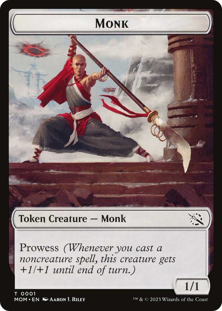 Monk // Spirit (13) Double-Sided Token [March of the Machine Tokens] | Sanctuary Gaming