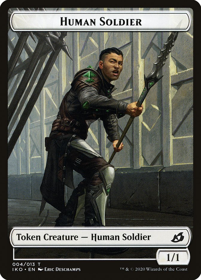 Human Soldier (004/013) [Ikoria: Lair of Behemoths Tokens] | Sanctuary Gaming