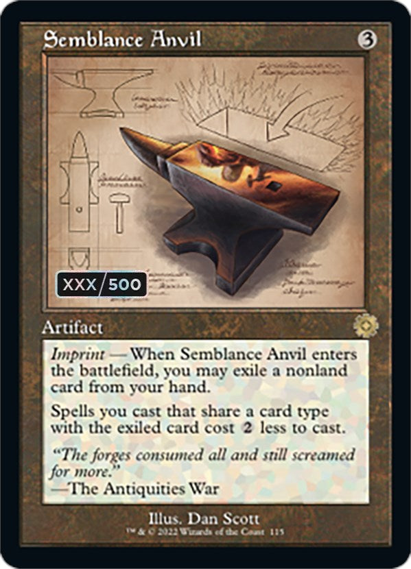 Semblance Anvil (Retro Schematic) (Serial Numbered) [The Brothers' War Retro Artifacts] | Sanctuary Gaming