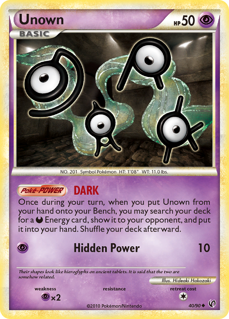 Unown (40/90) [HeartGold & SoulSilver: Undaunted] | Sanctuary Gaming