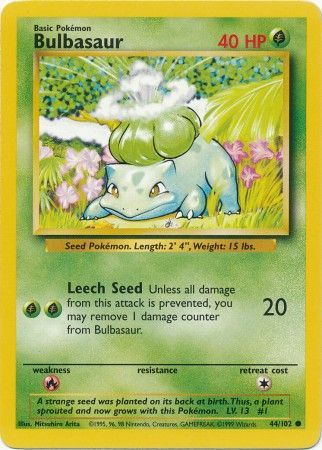 Bulbasaur (44/102) [Base Set Unlimited] | Sanctuary Gaming