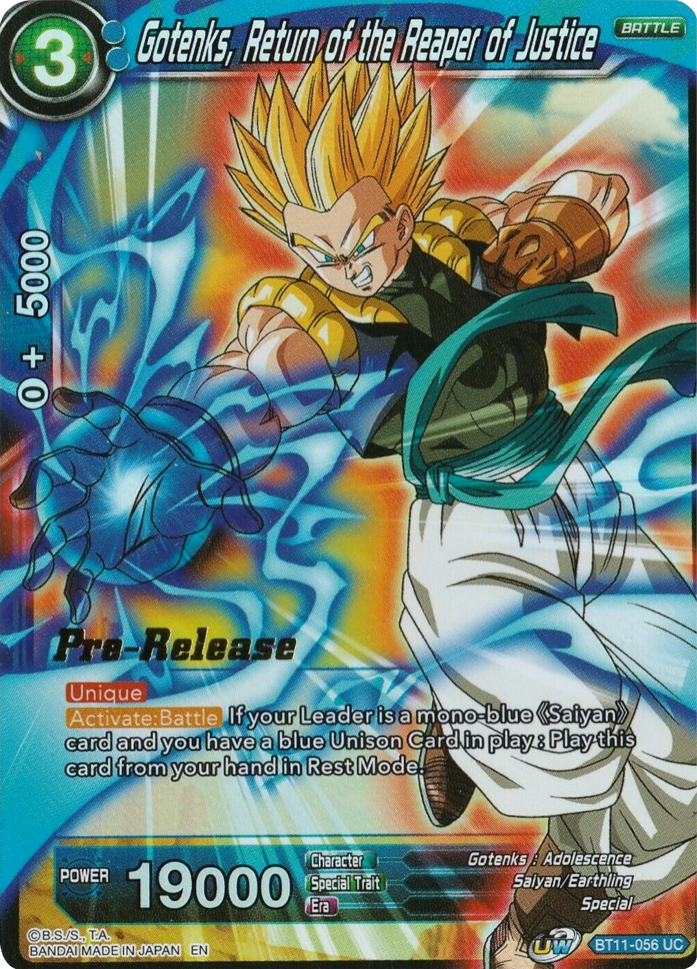 Gotenks, Return of the Reaper of Justice (BT11-056) [Vermilion Bloodline Prerelease Promos] | Sanctuary Gaming