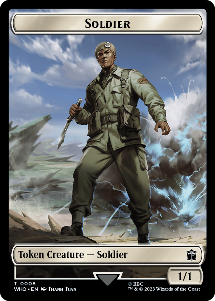 Soldier // Food (0027) Double-Sided Token [Doctor Who Tokens] | Sanctuary Gaming