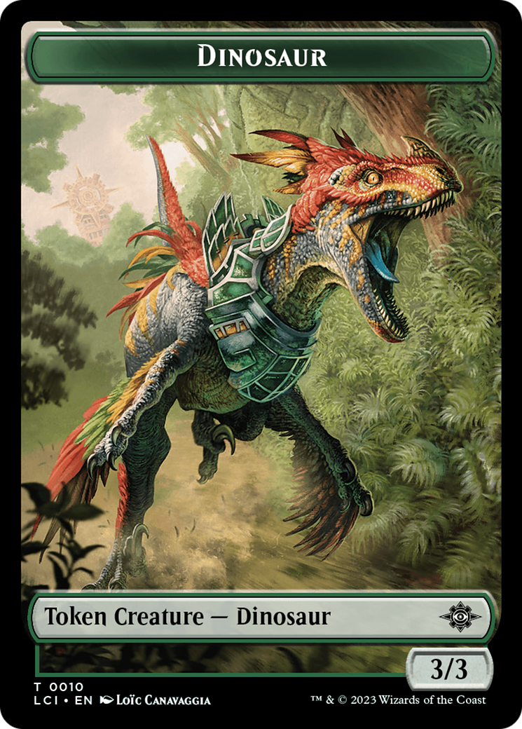 Gnome // Dinosaur (0010) Double-Sided Token [The Lost Caverns of Ixalan Tokens] | Sanctuary Gaming