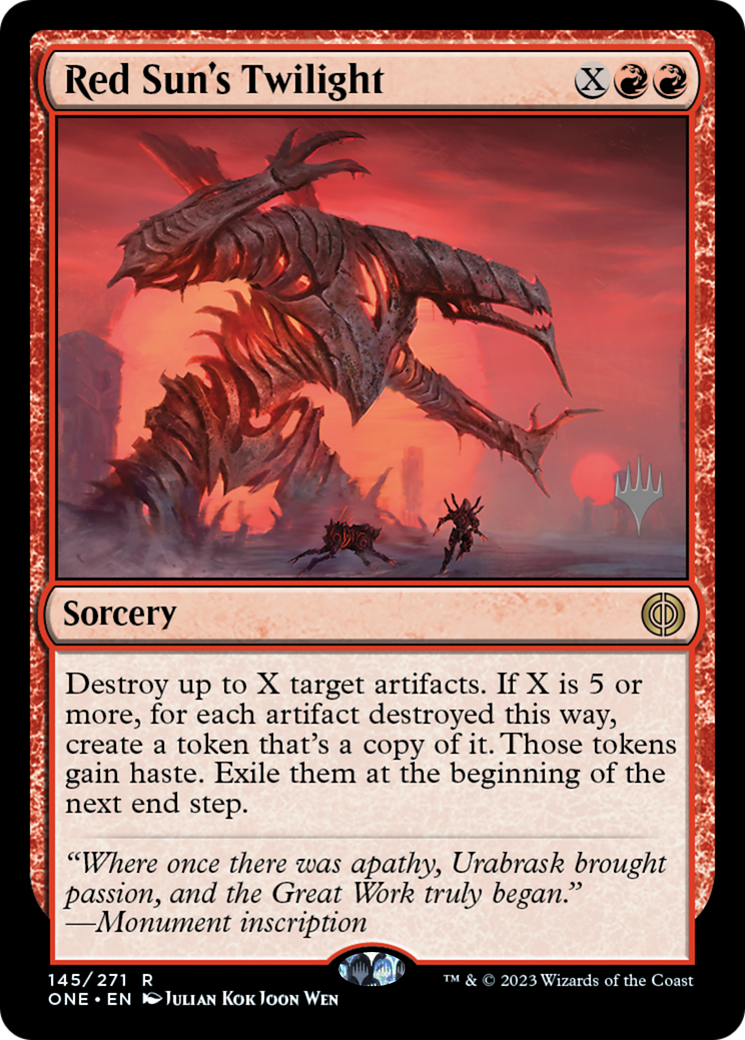 Red Sun's Twilight (Promo Pack) [Phyrexia: All Will Be One Promos] | Sanctuary Gaming