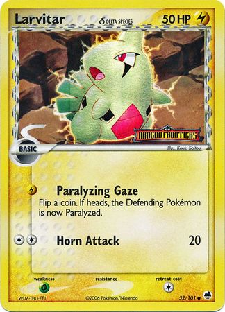 Larvitar (52/101) (Delta Species) (Stamped) [EX: Dragon Frontiers] | Sanctuary Gaming