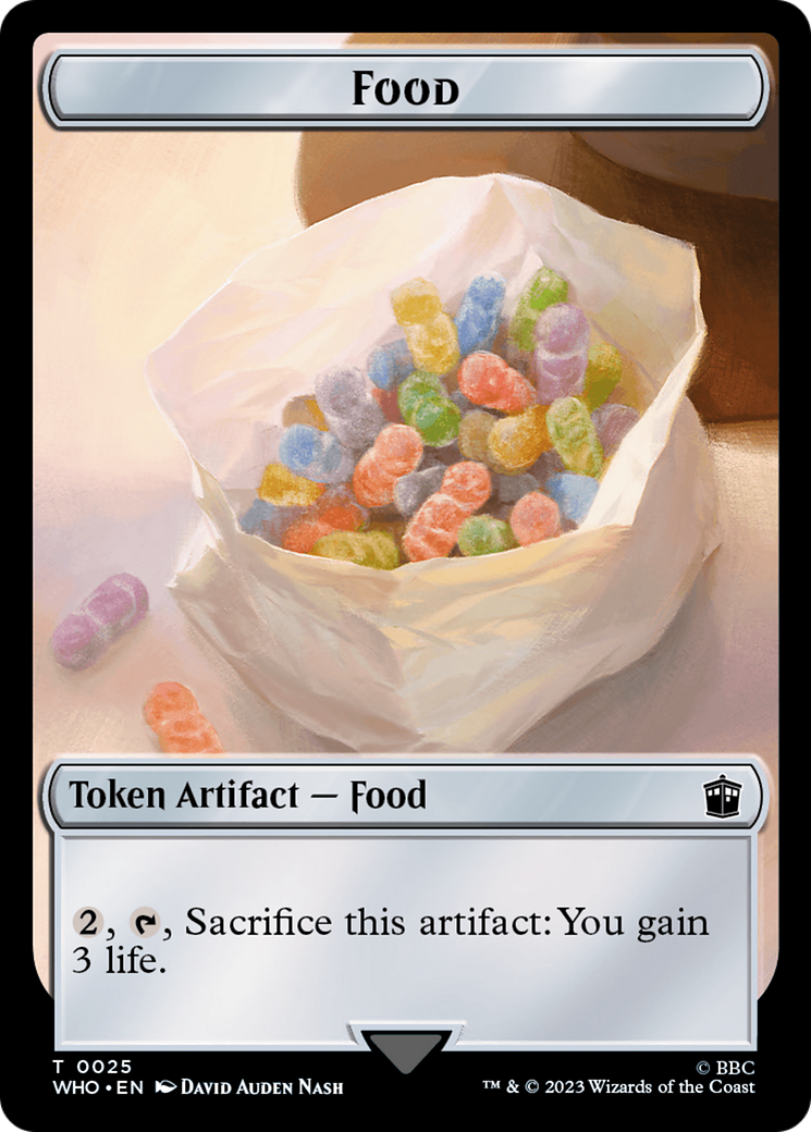 Alien Angel // Food (0025) Double-Sided Token [Doctor Who Tokens] | Sanctuary Gaming