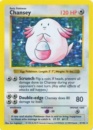 Chansey (3/102) [Base Set Shadowless Unlimited] | Sanctuary Gaming