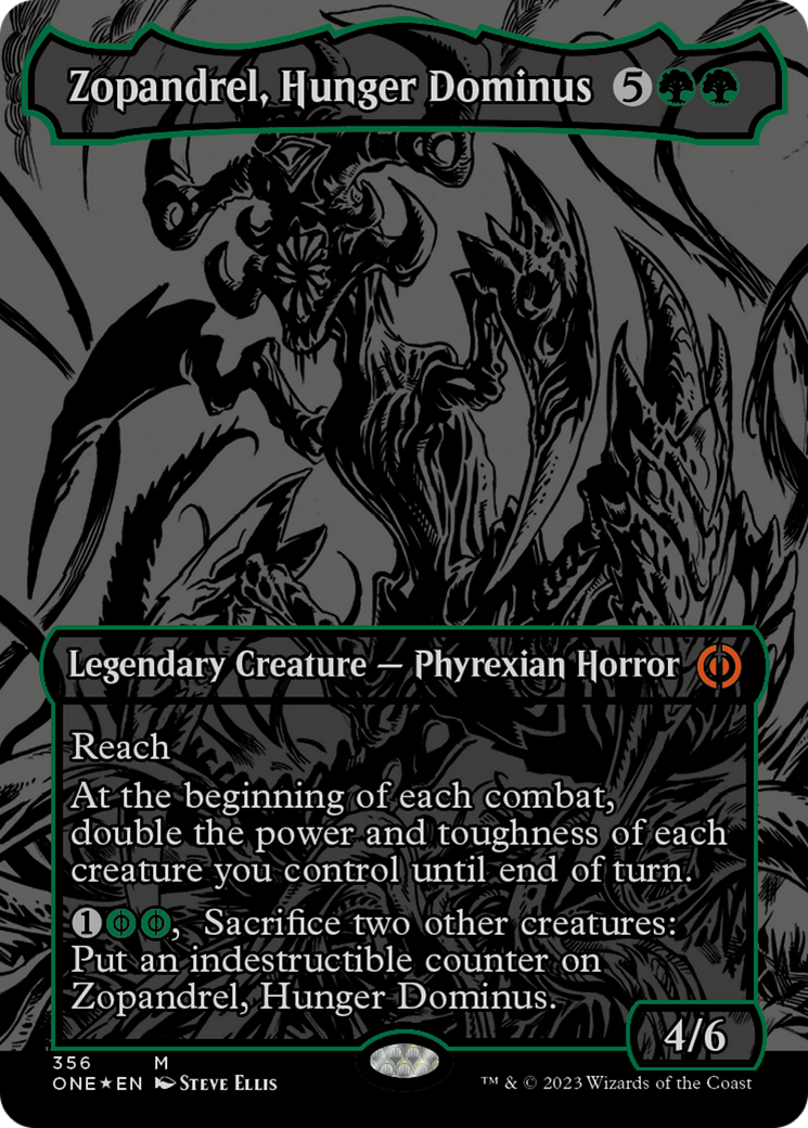 Zopandrel, Hunger Dominus (Oil Slick Raised Foil) [Phyrexia: All Will Be One] | Sanctuary Gaming
