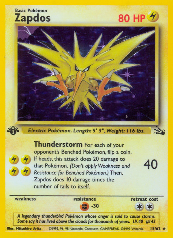 Zapdos (15/62) [Fossil 1st Edition] | Sanctuary Gaming