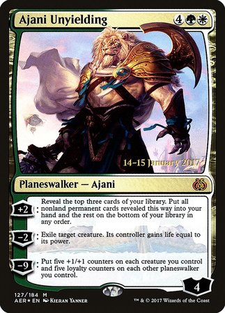 Ajani Unyielding [Aether Revolt Promos] | Sanctuary Gaming