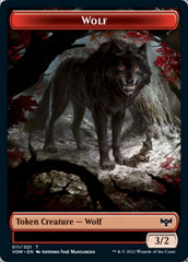 Wolf (011) // Wolf (014) Double-sided Token [Innistrad: Crimson Vow Tokens] | Sanctuary Gaming