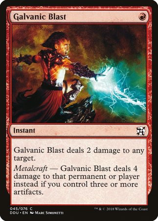 Galvanic Blast [Duel Decks: Elves vs. Inventors] | Sanctuary Gaming