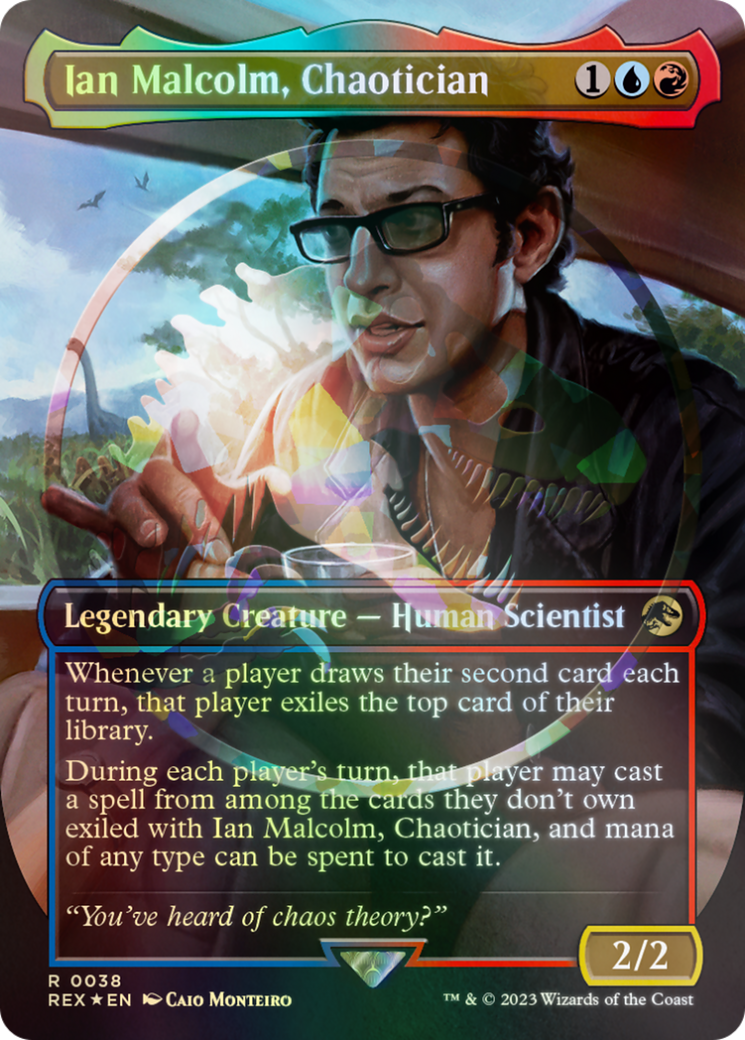 Ian Malcolm, Chaotician Emblem (Borderless) [Jurassic World Collection Tokens] | Sanctuary Gaming