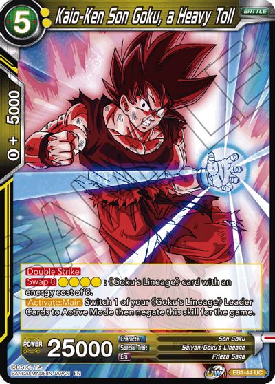 Kaio-Ken Son Goku, a Heavy Toll (EB1-44) [Battle Evolution Booster] | Sanctuary Gaming