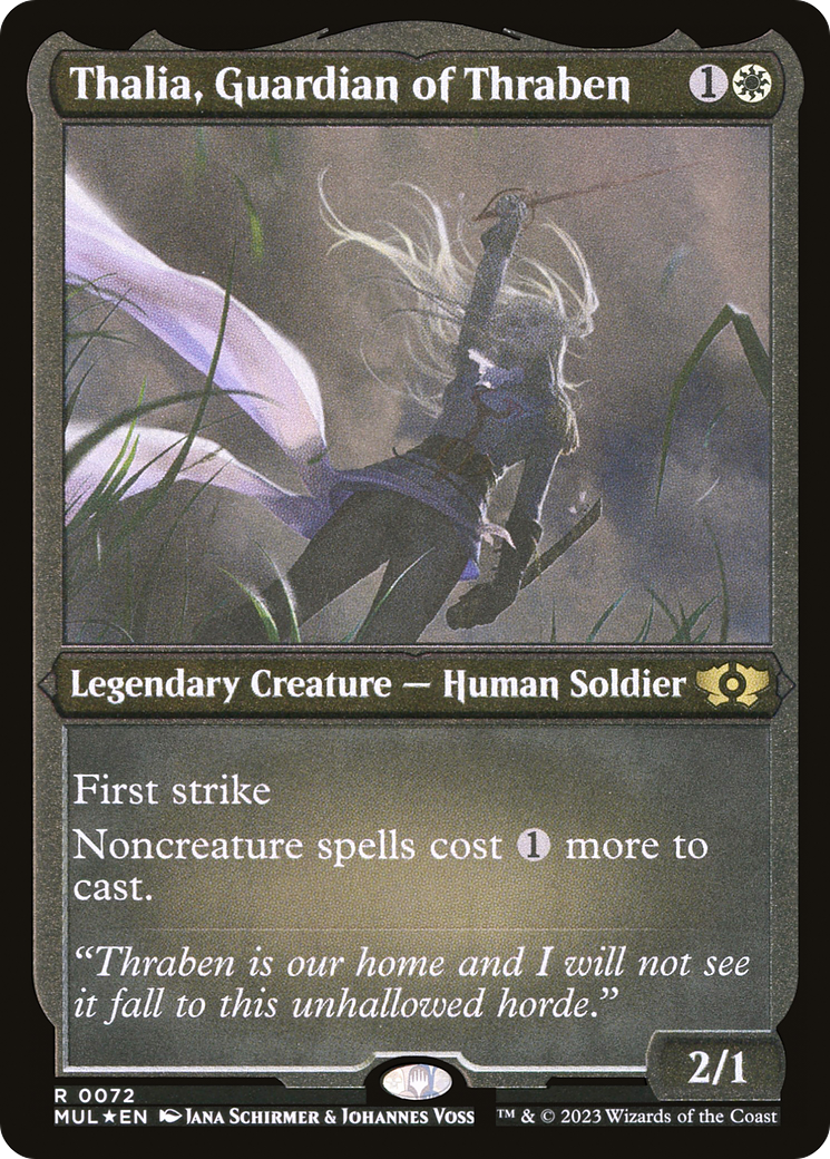 Thalia, Guardian of Thraben (Foil Etched) [Multiverse Legends] | Sanctuary Gaming
