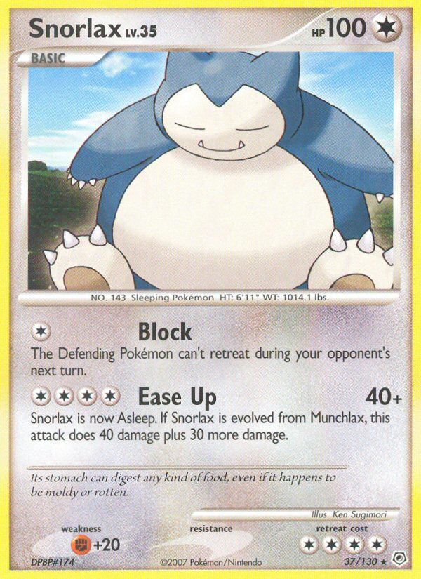 Snorlax (37/130) [Diamond & Pearl: Base Set] | Sanctuary Gaming