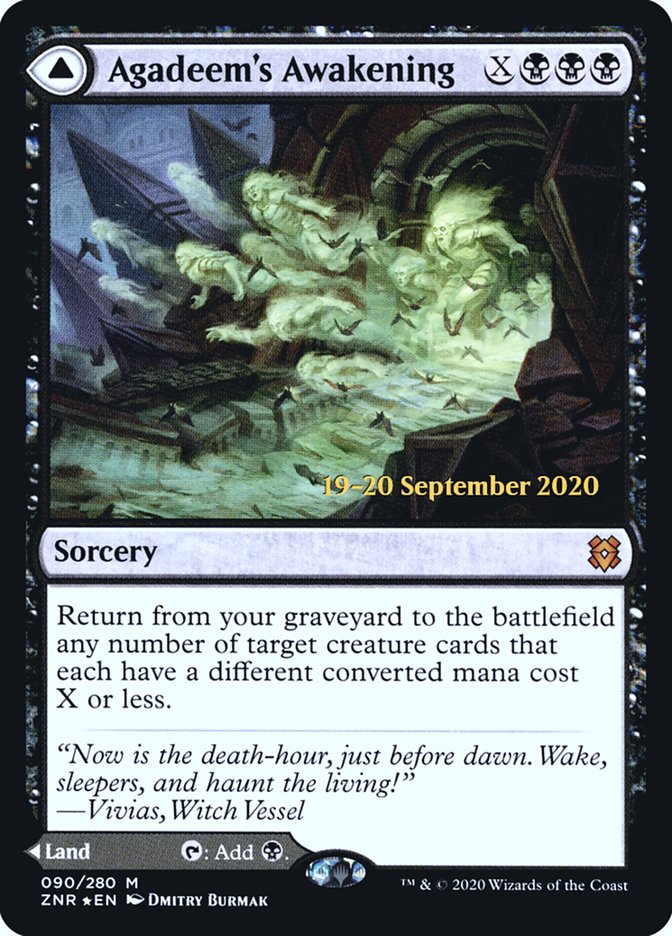 Agadeem's Awakening // Agadeem, the Undercrypt  [Zendikar Rising Prerelease Promos] | Sanctuary Gaming