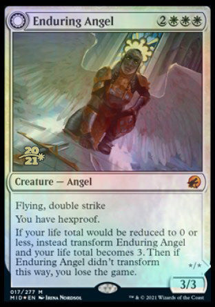 Enduring Angel // Angelic Enforcer [Innistrad: Midnight Hunt Prerelease Promos] | Sanctuary Gaming
