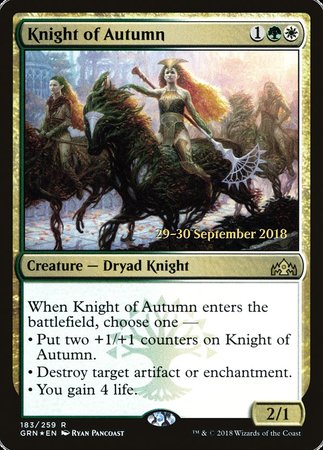 Knight of Autumn [Guilds of Ravnica Promos] | Sanctuary Gaming