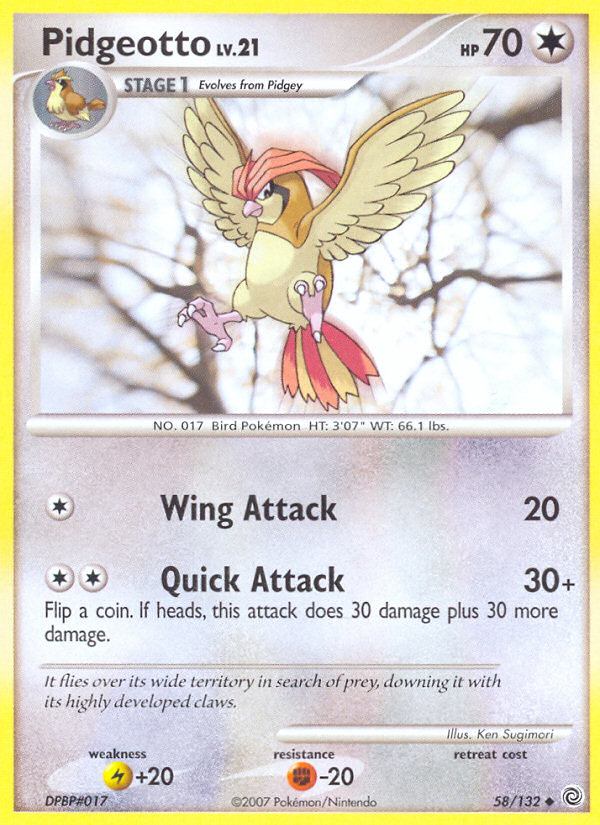 Pidgeotto (58/132) [Diamond & Pearl: Secret Wonders] | Sanctuary Gaming