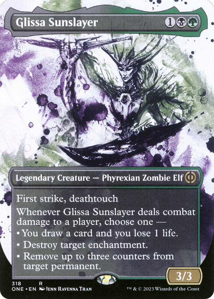 Glissa Sunslayer (Borderless Ichor) [Phyrexia: All Will Be One] | Sanctuary Gaming