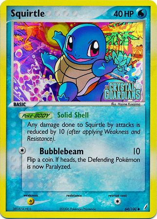 Squirtle (64/100) (Stamped) [EX: Crystal Guardians] | Sanctuary Gaming