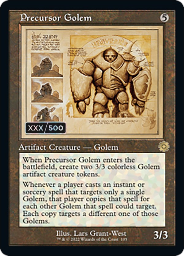 Precursor Golem (Retro Schematic) (Serial Numbered) [The Brothers' War Retro Artifacts] | Sanctuary Gaming