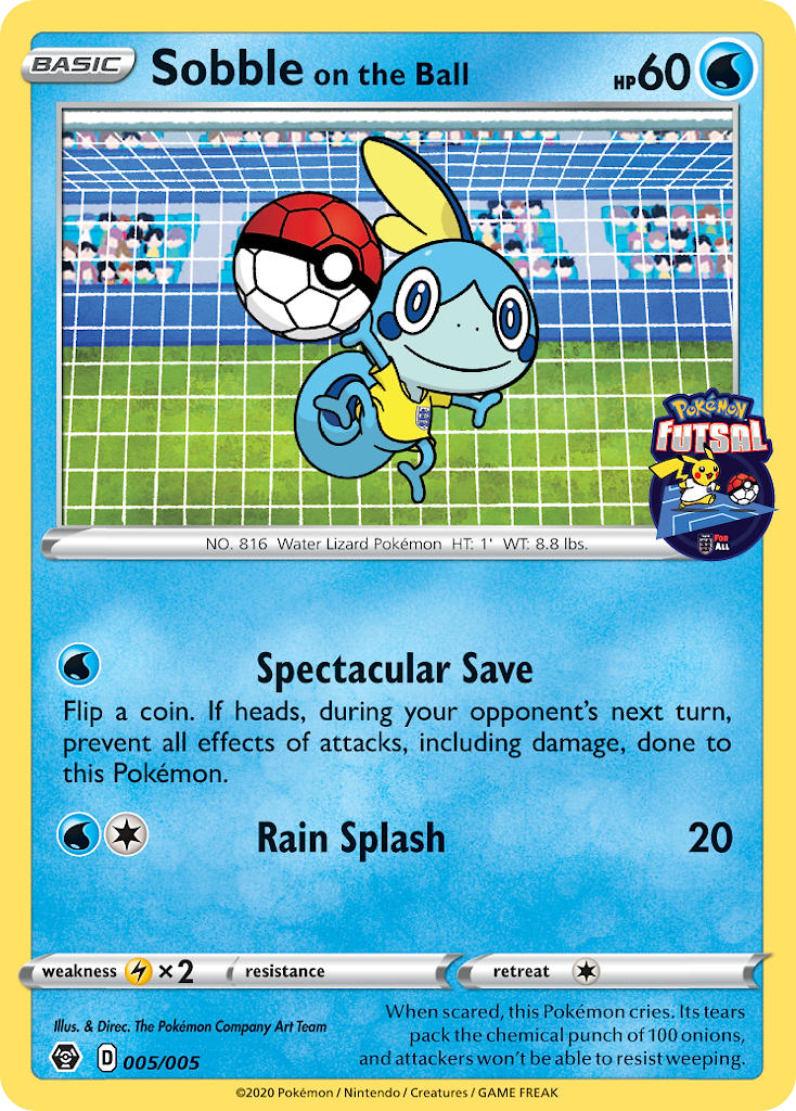 Sobble on the Ball (005/005) [Pokemon Futsal Collection] | Sanctuary Gaming