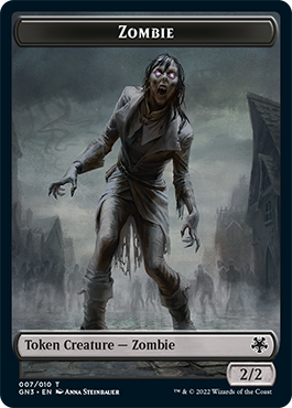 Zombie // Treasure Double-Sided Token [Game Night: Free-for-All Tokens] | Sanctuary Gaming