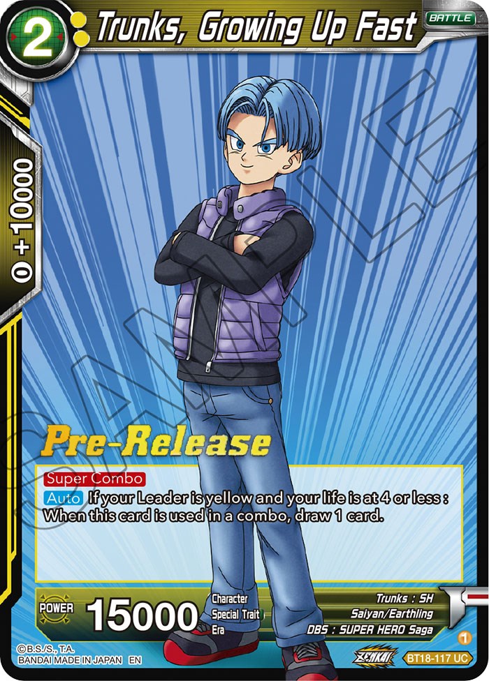 Trunks, Growing Up Fast (BT18-117) [Dawn of the Z-Legends Prerelease Promos] | Sanctuary Gaming