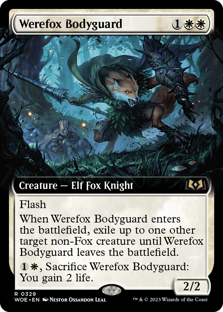 Werefox Bodyguard (Extended Art) [Wilds of Eldraine] | Sanctuary Gaming