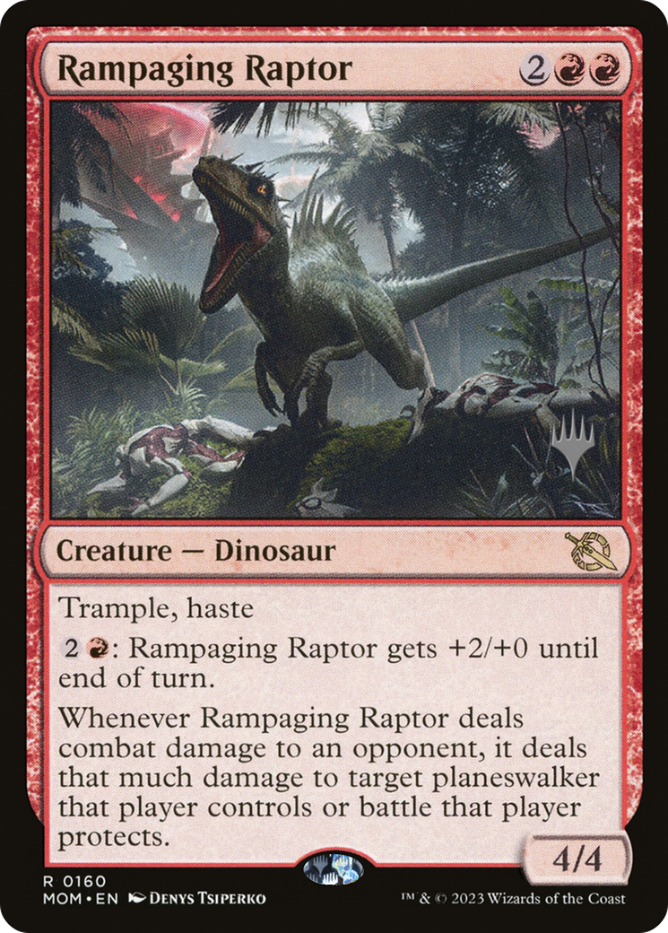 Rampaging Raptor (Promo Pack) [March of the Machine Promos] | Sanctuary Gaming